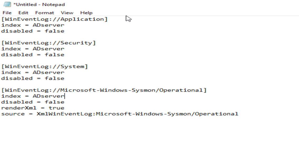 Splunk AD Server Logs Screenshot 1